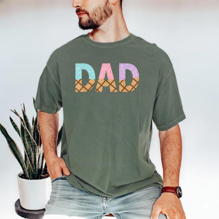 Dad Of 1st First Birthday Girl Ice Cream Men's Comfort Colors T-Shirt