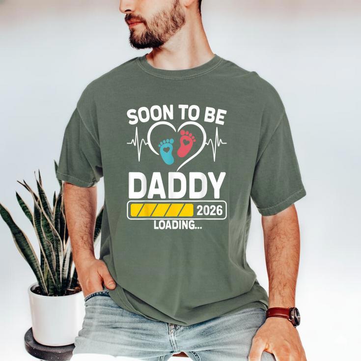 Dad To Be 2026 Loading Dad Est 2026 Promoted To Daddy Men's Comfort Colors T-Shirt