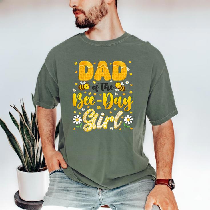 Dad Of The Bee Day Girl Flower Birthday Family Matching Men's Comfort Colors T-Shirt