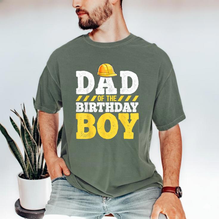 Dad Of The Birthday Boy Construction Birthday Party Hat Men Men's Comfort Colors T-Shirt