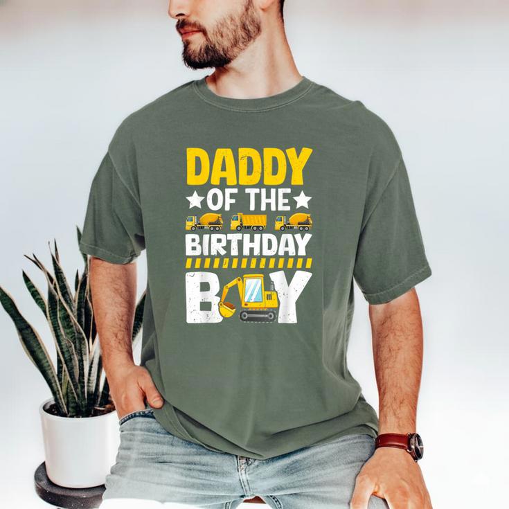 Dad Of The Birthday Boy Construction Theme Party Matching Men's Comfort Colors T-Shirt