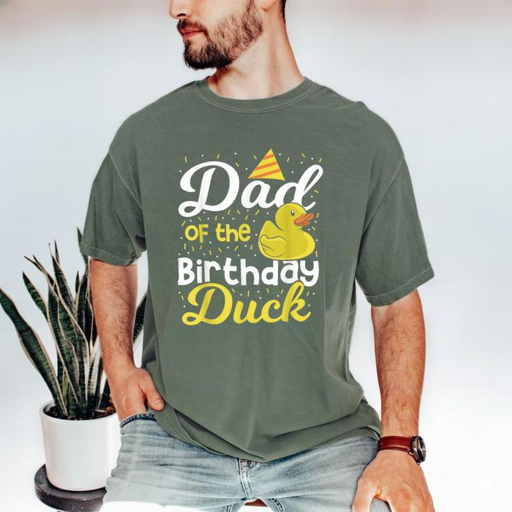 Dad Of The Birthday Duck Boy Rubber Duck Birthday Girl Men's Comfort Colors T-Shirt