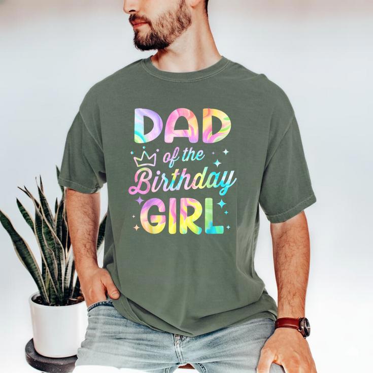 Dad Of The Birthday Girl Tie Dye Girl Bday Party Men's Comfort Colors T-Shirt