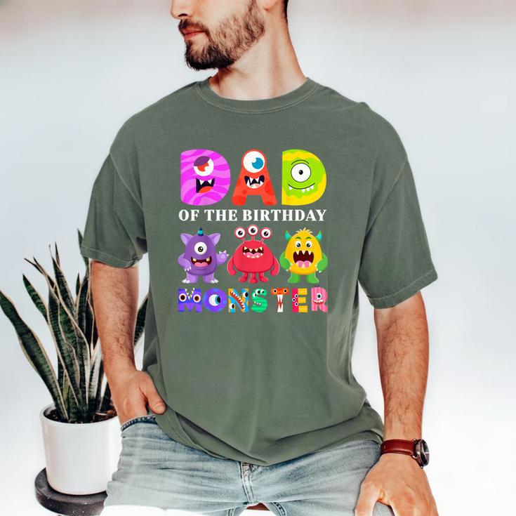 Dad Little Monster Kids 1st Birthday Party Family Monster Small Men's Comfort Colors T-Shirt