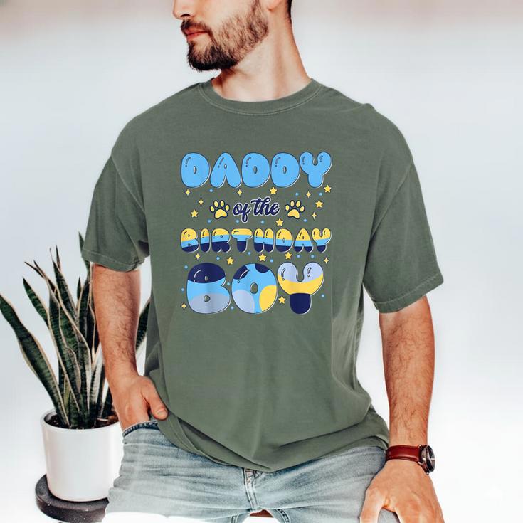 Daddy Of The Bday Boy Blue Dog Theme Party Family Matching Men's Comfort Colors T-Shirt
