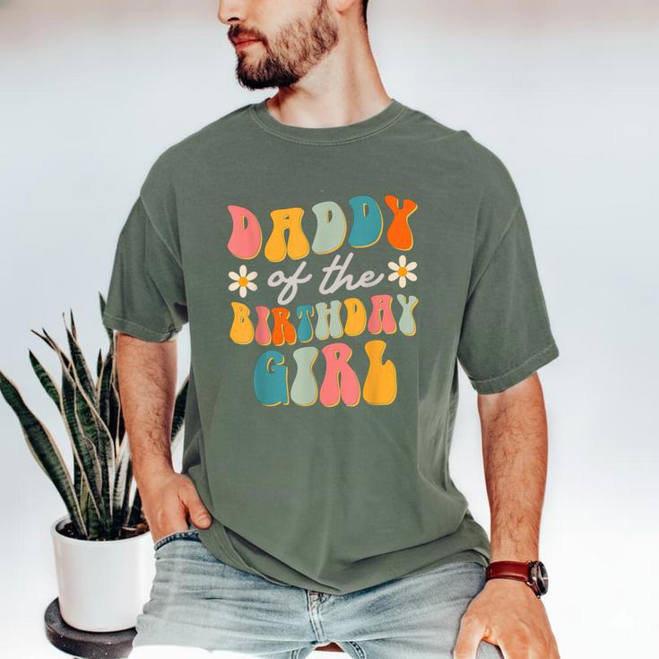 Daddy Of The Birthday Girl Groovy Themed Father Dad Men's Comfort Colors T-Shirt