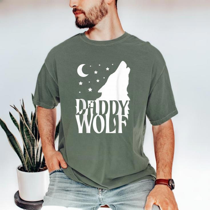 Daddy Wolf Matching Family Tribe Wolves Moon Men's Comfort Colors T-Shirt Daddy Wolf Matching Family Tribe Wolves Moon Men's Comfort Colors T-Shirt
