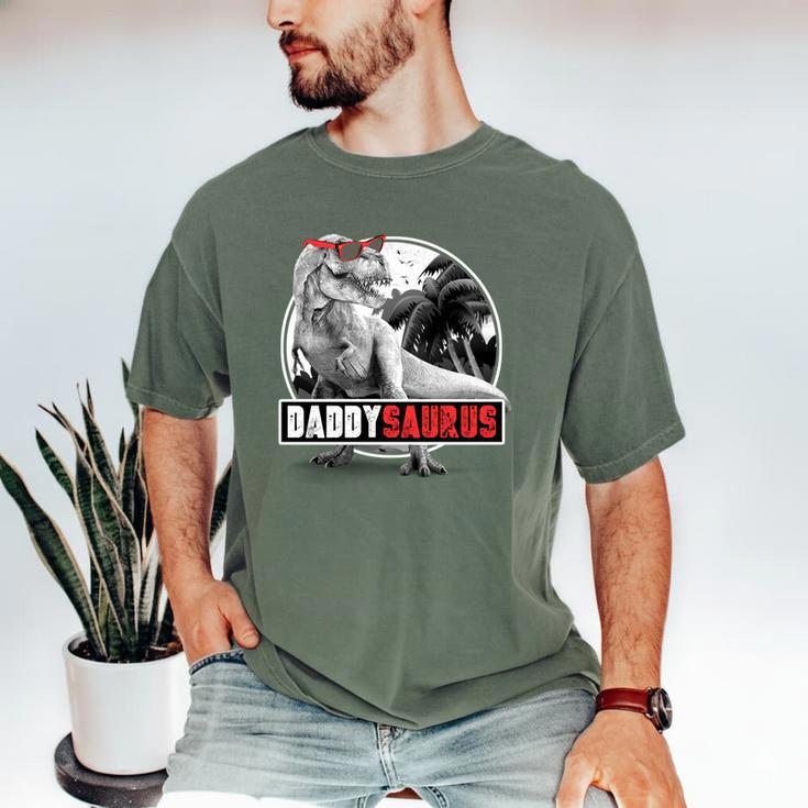Daddysaurus T-Rex Dad Dinosaur Daddy Saurus Fathers Day Men's Comfort Colors T-Shirt