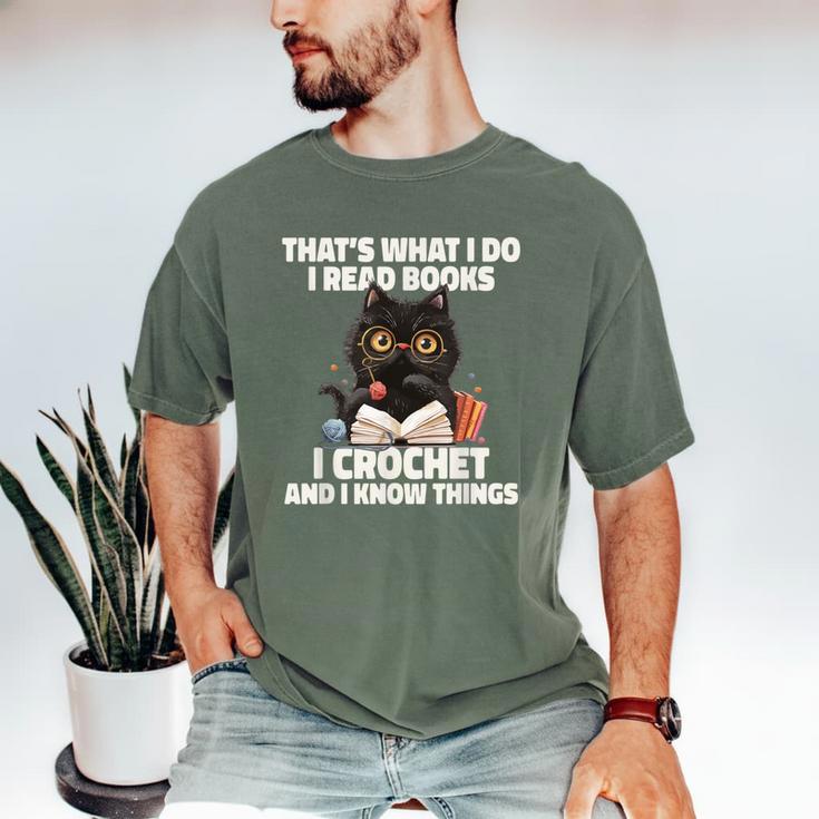 Das Ist Es Was Ich Tue Ich Lese Books Crochet And Men's Comfort Colors T-Shirt