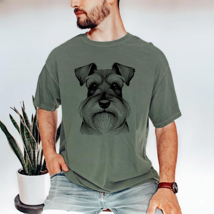 Dog Fingerprint Miniature Schnauzer Dad Mom Men's Comfort Colors T-Shirt