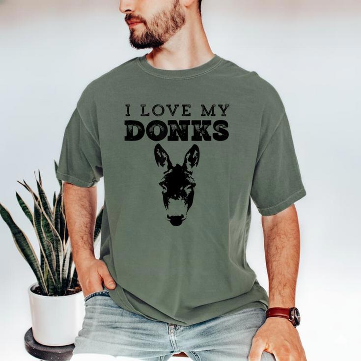 Donkey Mom Or Dad I Love My Donks Farmer Men's Comfort Colors T-Shirt Donkey Mom Or Dad I Love My Donks Farmer Men's Comfort Colors T-Shirt