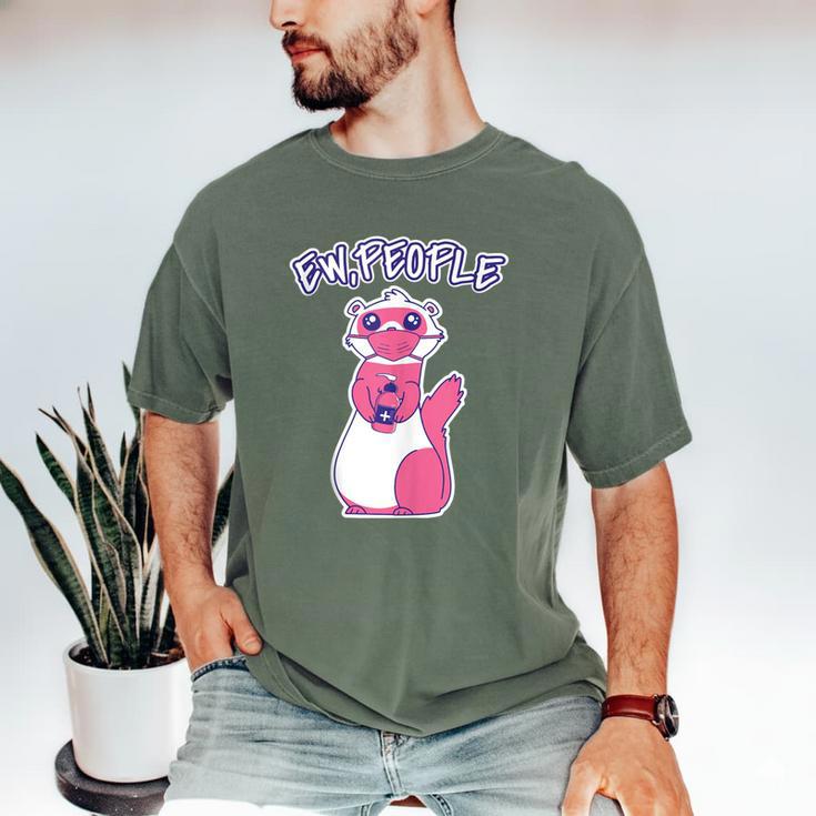 Ew People Introvert Ferrets Saying Mask Ferret Men's Comfort Colors T-Shirt