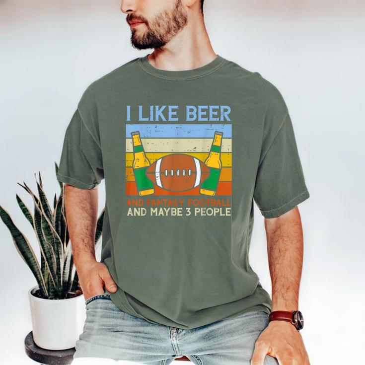 I Like Fantasy Football 3 People Draft Party Dad Men Men's Comfort Colors T-Shirt