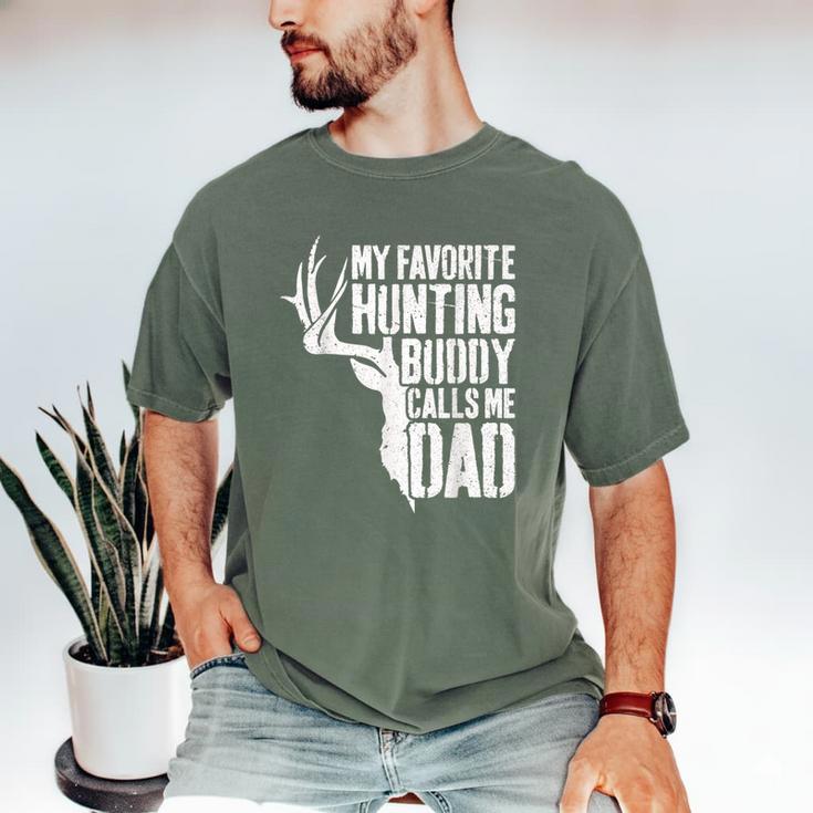 My Favorite Hunting Buddy Calls Me Dad Shirt Men Deer Hunter Men's Comfort Colors T-Shirt