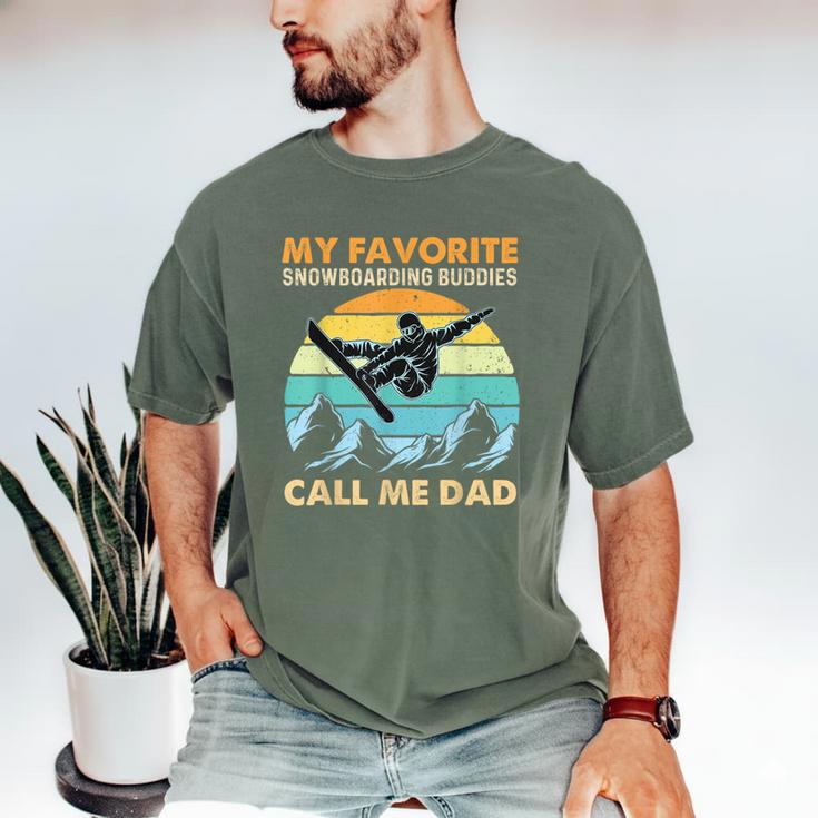 My Favorite Snowboarding Buddies Call Me Dad Snowboarder Men's Comfort Colors T-Shirt