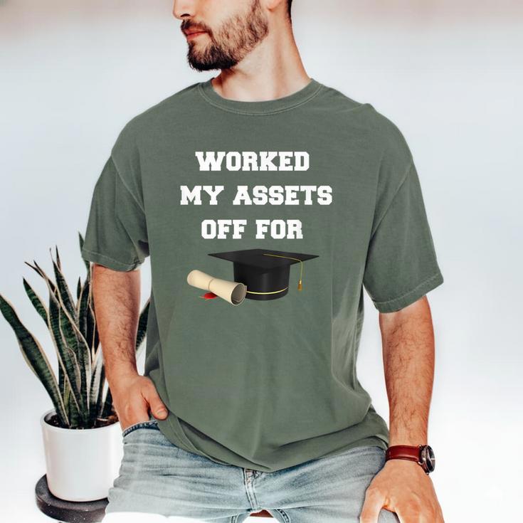Finance Accounting Graduation Shirt Worked My Assets Off Men's Comfort Colors T-Shirt