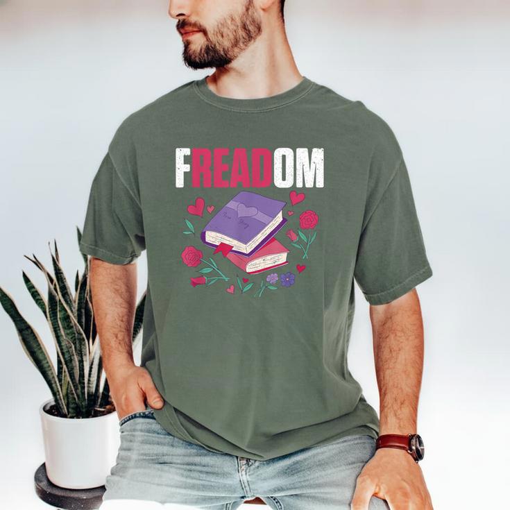 Freadom Anti Ban Books Freedom To Read Book Reading Men's Comfort Colors T-Shirt