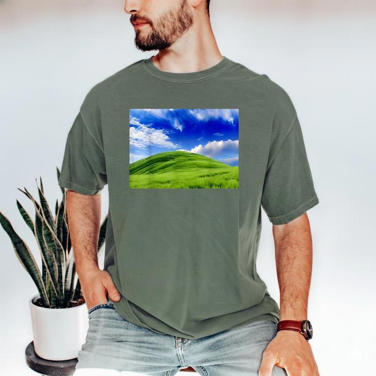 Frutiger Aero Meadow Aesthetic Y2k 2000s Ironic Nostalgic Men's Comfort Colors T-Shirt