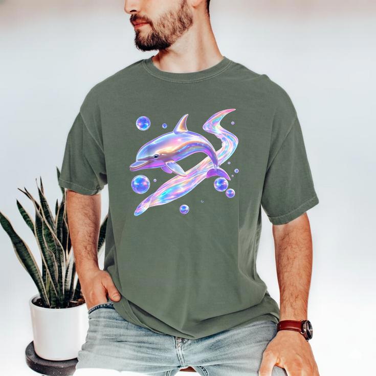 Frutiger Aero Y2K Chrome Dolphin Men's Comfort Colors T-Shirt Frutiger Aero Y2K Chrome Dolphin Men's Comfort Colors T-Shirt
