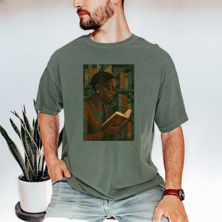 Geometric History Educated Women Teacher Book Melanin Men's Comfort Colors T-Shirt