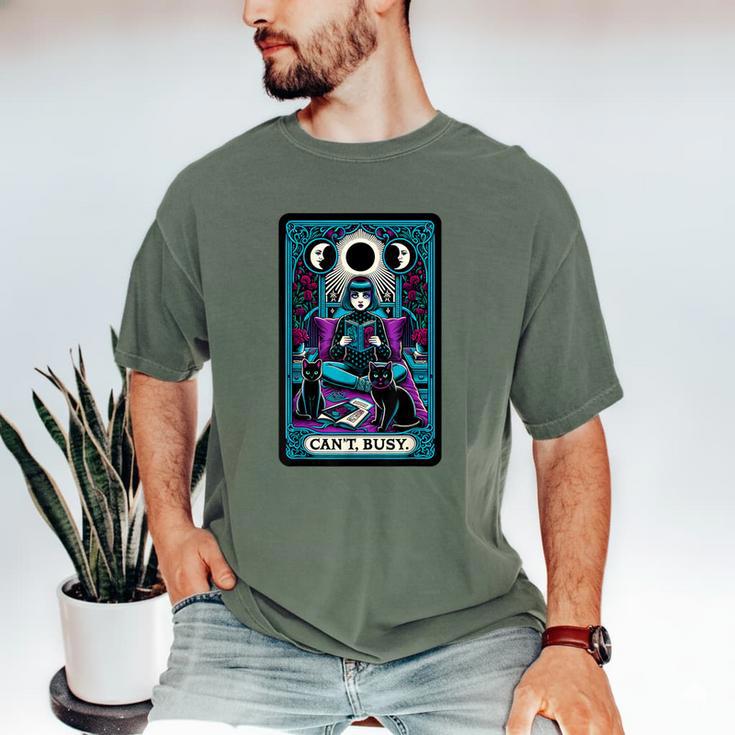 Gothic Girl Tarot Card Introverted Reader And Reading Men's Comfort Colors T-Shirt Gothic Girl Tarot Card Introverted Reader And Reading Men's Comfort Colors T-Shirt
