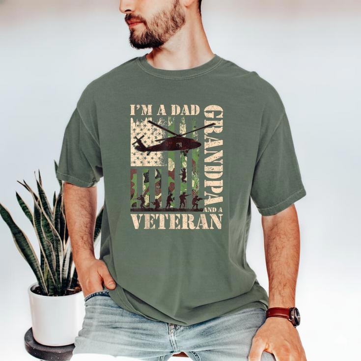 Grandpa Veteran Fathers Day Dad Veteran Camo American Flag Men's Comfort Colors T-Shirt Grandpa Veteran Fathers Day Dad Veteran Camo American Flag Men's Comfort Colors T-Shirt