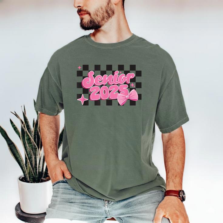 Groovy Senior Class Of 2026 Coquette Pink Bow Graduation Men's Comfort Colors T-Shirt