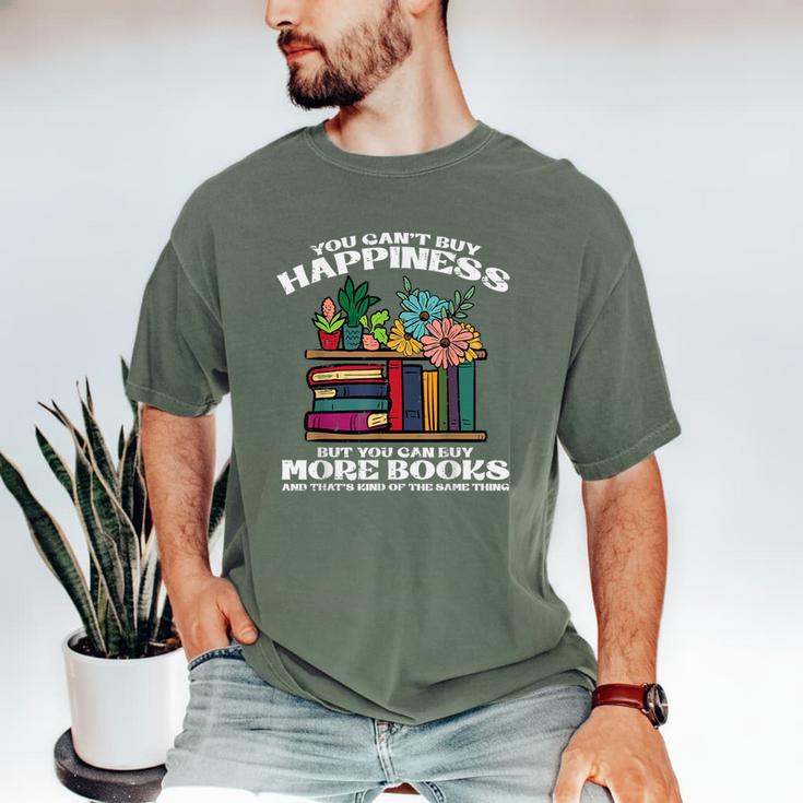 Happiness More Books Read Reading Librarian Men Women Kids Men's Comfort Colors T-Shirt