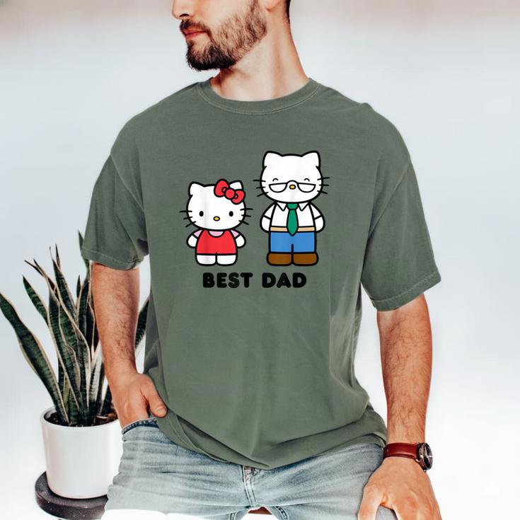 Hello Kitty Best Dad Fathers Day Small Men's Comfort Colors T-Shirt