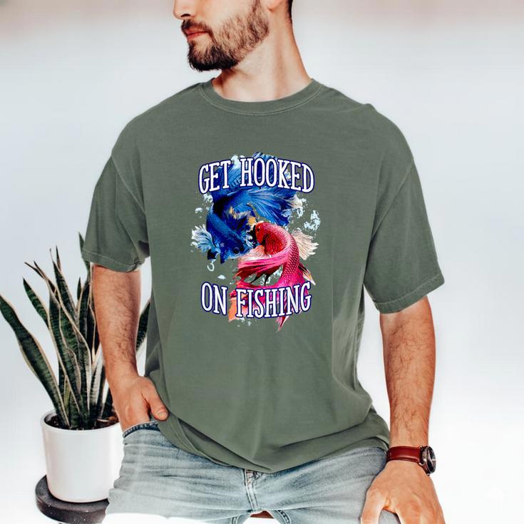 Hooked On Fishing Introvert Sayings Antisocial Quotes Men's Comfort Colors T-Shirt Hooked On Fishing Introvert Sayings Antisocial Quotes Men's Comfort Colors T-Shirt