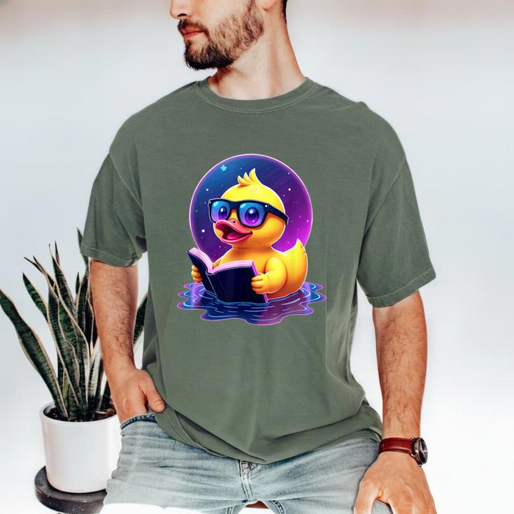 Humor Rubber Duck Reading Book Men's Comfort Colors T-Shirt