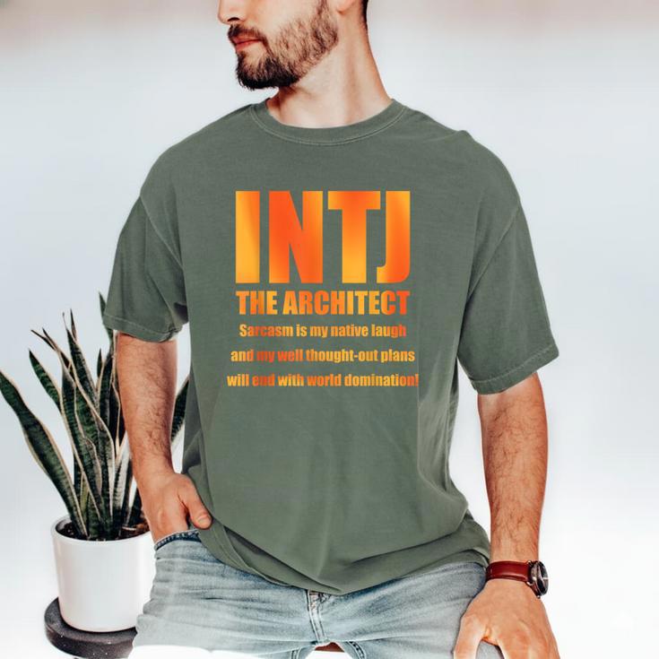 INTJ Architect Personality Introvert Sarcastic Orange Men's Comfort Colors T-Shirt INTJ Architect Personality Introvert Sarcastic Orange Men's Comfort Colors T-Shirt