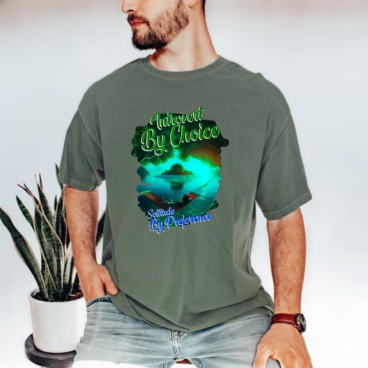 Introvert Choice Solitude By Preference Men's Comfort Colors T-Shirt Introvert Choice Solitude By Preference Men's Comfort Colors T-Shirt