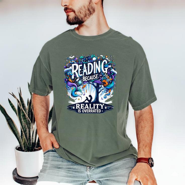 Introvert Reader Bibliofile Bookworm Loves Books Men's Comfort Colors T-Shirt