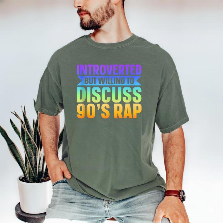 Introverted But Willing To Discuss 90's Rap Men's Comfort Colors T-Shirt