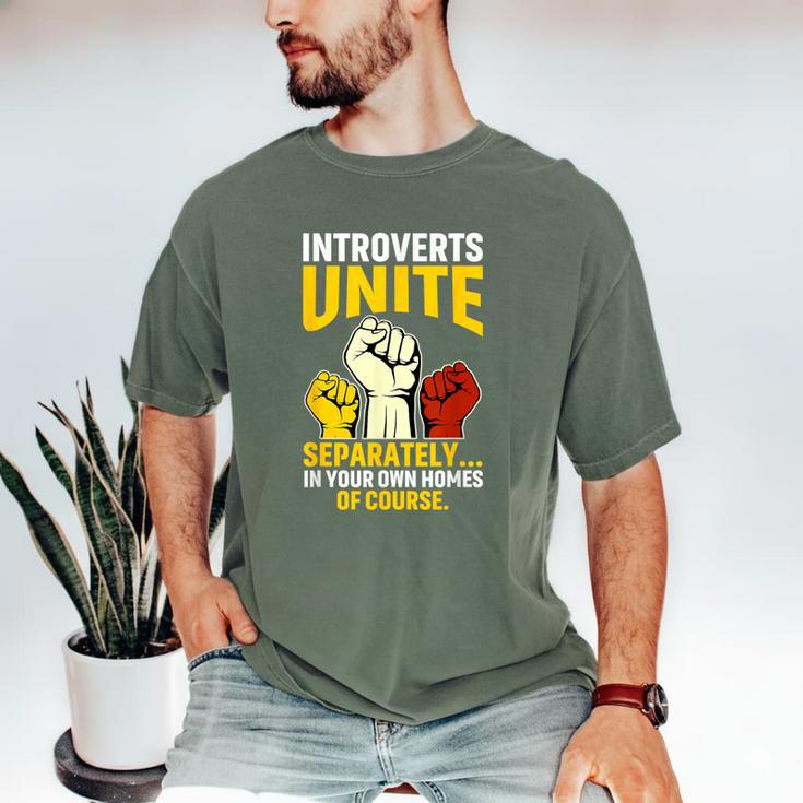 Introverts Unite Introvert Antisocial Anti Social Men's Comfort Colors T-Shirt