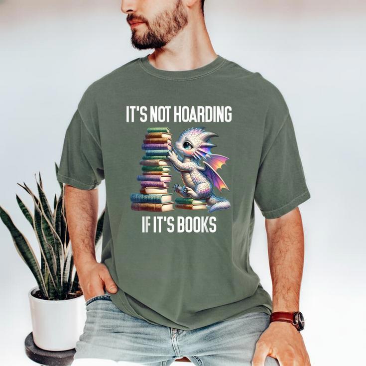 It's Not Hoarding If It's Books ShirtDragon Reading Book Men's Comfort Colors T-Shirt It's Not Hoarding If It's Books ShirtDragon Reading Book Men's Comfort Colors T-Shirt
