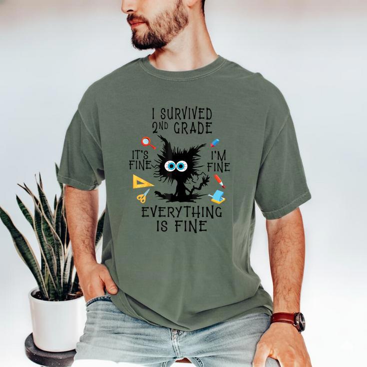 Last Day Of School Student Graduation I Survived 2nd Grade Men's Comfort Colors T-Shirt