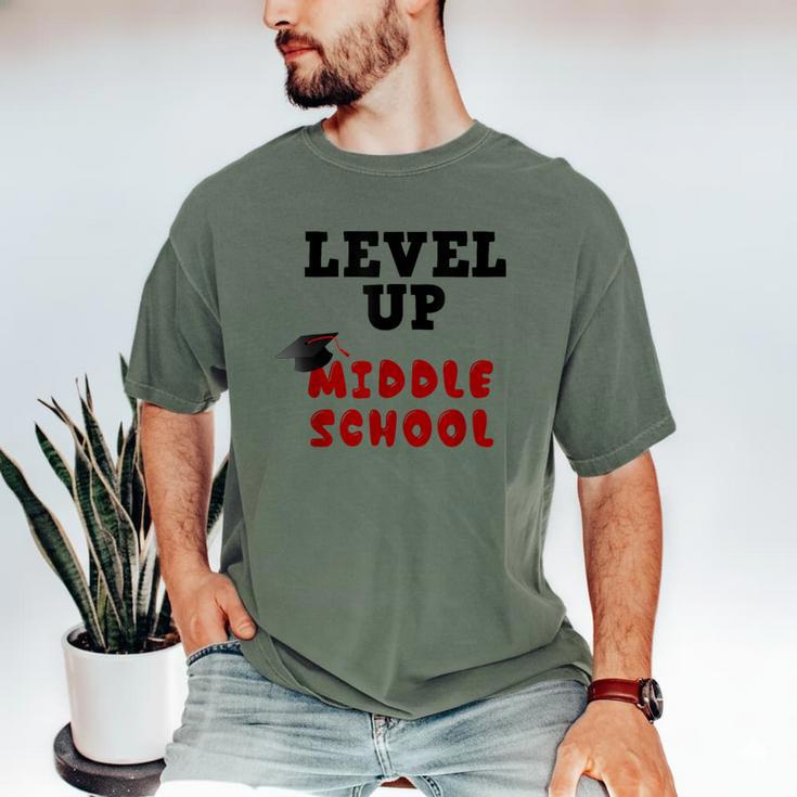 Level Up Middle School 5th Grade Graduation Men's Comfort Colors T-Shirt