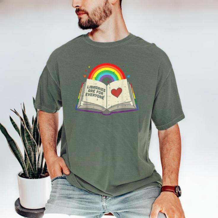 Libraries Are For Everyone Book LGBTQ Ally Gay Pride Month Men's Comfort Colors T-Shirt