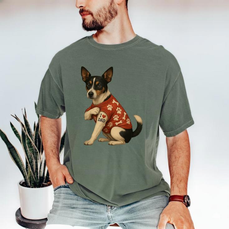 I Love Dad Tattoo Rat Terrier Dad Men's Comfort Colors T-Shirt