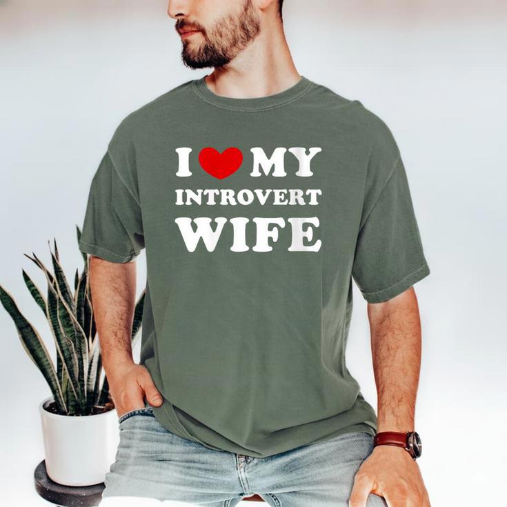 I Love My Introvert Wife I Heart My Introvert Wife Men's Comfort Colors T-Shirt