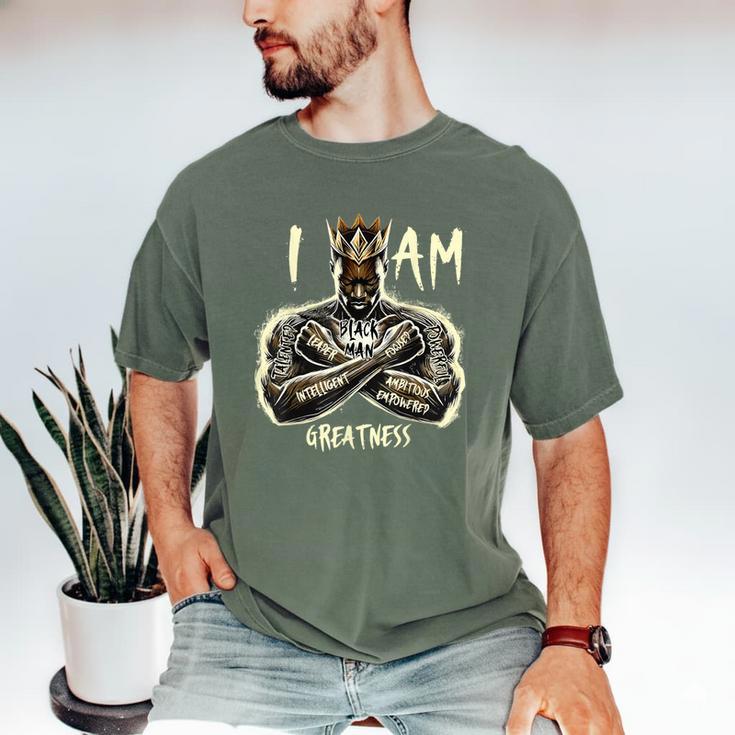 I Am Man King Powerful Dad Afro Melanin Men's Comfort Colors T-Shirt