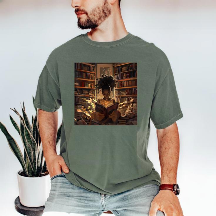 Melanin Afro Women Educated Reading Book History Men's Comfort Colors T-Shirt