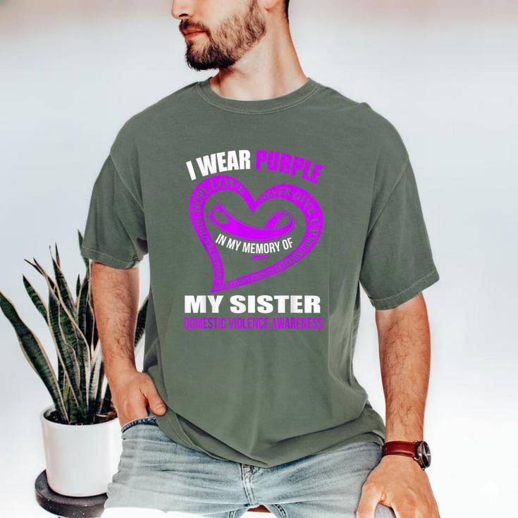 In My Memory Of My Sister DOMESTIC VIOLENCE AWARENESS Men's Comfort Colors T-Shirt