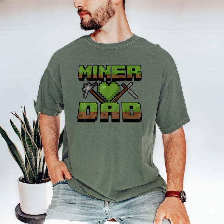 Miner Dad Birthday Boy Party Video Gamer Pixel Men's Comfort Colors T-Shirt