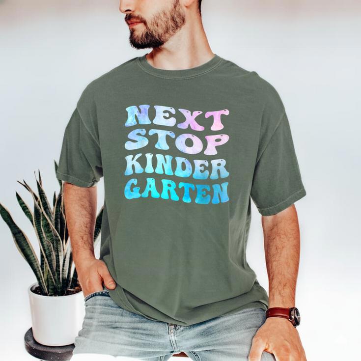 Next Stop Kindergarten Groovy Graduation Last Day Of School Men's Comfort Colors T-Shirt