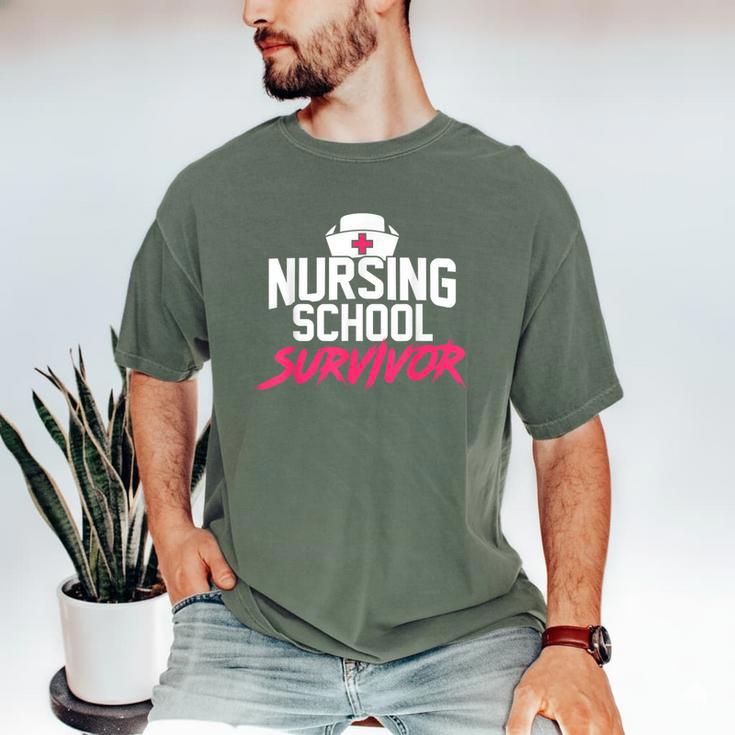 Nursing School Survivor Shirt Graduation Party Tee Men's Comfort Colors T-Shirt