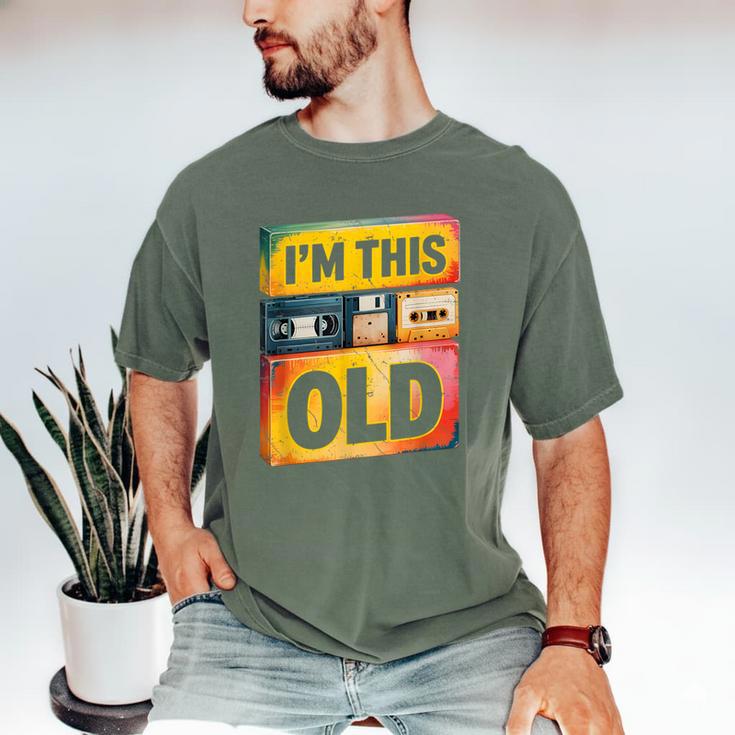 Im This Old Retro 80s 90s VHS Cassette Floppy Disk Nostalgia Men's Comfort Colors T-Shirt