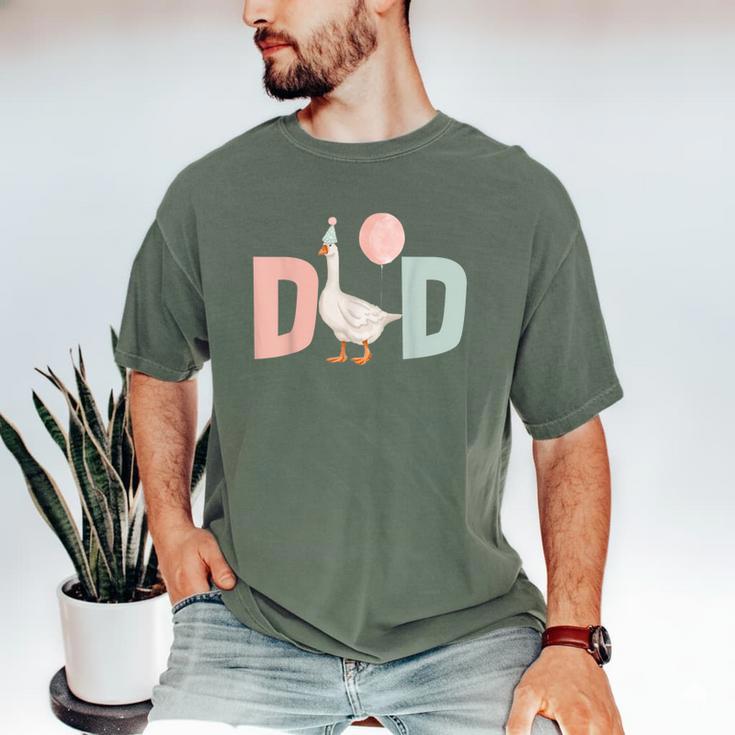 One Silly Goose Dad 1st First Birthday Family Matching Party Men's Comfort Colors T-Shirt
